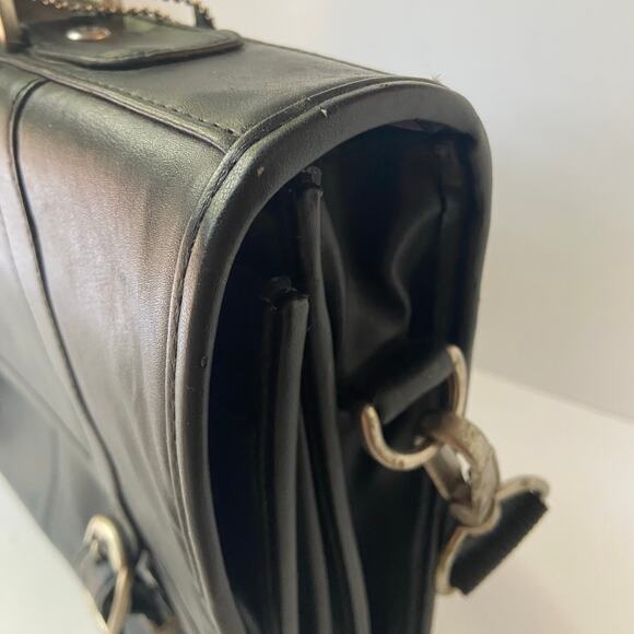 Protocol Leather Briefcase Messenger Bag Satchel Attaché Laptop Case Expandable - Picture 10 of 16